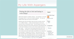 Desktop Screenshot of mylifewithaspergers.wordpress.com