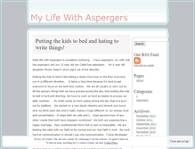 Tablet Screenshot of mylifewithaspergers.wordpress.com
