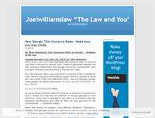 Tablet Screenshot of joelwilliamslaw.wordpress.com