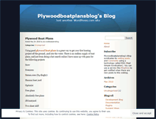 Tablet Screenshot of plywoodboatplansblog.wordpress.com