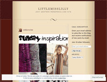 Tablet Screenshot of littlemisslilly.wordpress.com