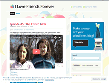 Tablet Screenshot of ilovefriendsforever.wordpress.com