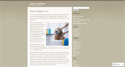 Desktop Screenshot of animaltranslation.wordpress.com