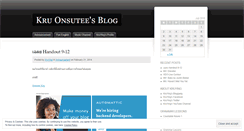 Desktop Screenshot of kruonsutee.wordpress.com
