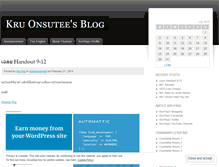 Tablet Screenshot of kruonsutee.wordpress.com