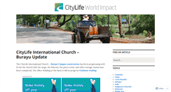 Desktop Screenshot of citylifeworldimpact.wordpress.com