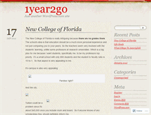 Tablet Screenshot of 1year2go.wordpress.com
