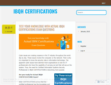 Tablet Screenshot of ibqhcertifications.wordpress.com