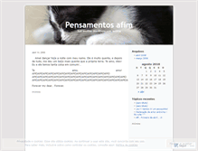 Tablet Screenshot of pensamentosafim.wordpress.com