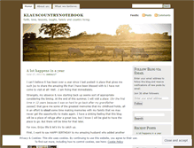 Tablet Screenshot of klauscountrynotebook.wordpress.com