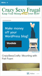 Mobile Screenshot of crazysexyfrugal.wordpress.com