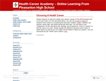 Tablet Screenshot of healthcareerfans.wordpress.com