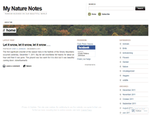 Tablet Screenshot of mynaturenotes.wordpress.com