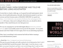 Tablet Screenshot of bigdumbworld.wordpress.com