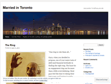 Tablet Screenshot of marriedintoronto.wordpress.com
