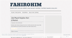 Desktop Screenshot of fahirohim.wordpress.com