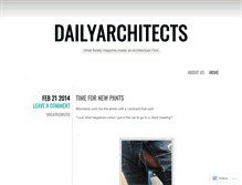 Tablet Screenshot of dailyarchitects.wordpress.com