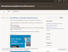 Tablet Screenshot of laniedoescanadiantravelinsurance.wordpress.com