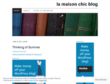Tablet Screenshot of lamaisonchic.wordpress.com