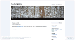 Desktop Screenshot of madamgeeky.wordpress.com