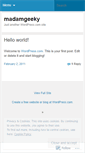 Mobile Screenshot of madamgeeky.wordpress.com