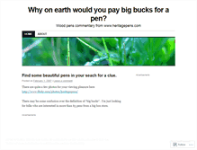 Tablet Screenshot of heritagepens.wordpress.com