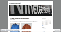 Desktop Screenshot of nineteenseventy4.wordpress.com