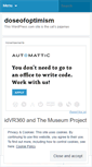 Mobile Screenshot of doseofoptimism.wordpress.com