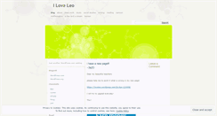 Desktop Screenshot of iloveleo.wordpress.com