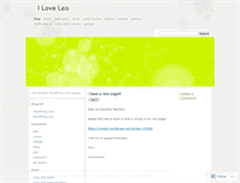Tablet Screenshot of iloveleo.wordpress.com