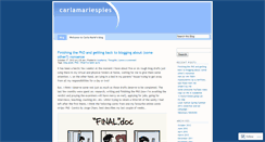 Desktop Screenshot of carlamariespies.wordpress.com