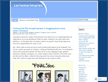 Tablet Screenshot of carlamariespies.wordpress.com