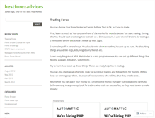 Tablet Screenshot of bestforexadvices.wordpress.com