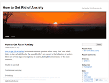 Tablet Screenshot of howtogetridofanxiety031.wordpress.com