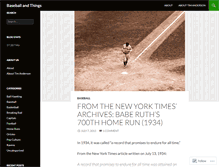 Tablet Screenshot of baseballandthings.wordpress.com