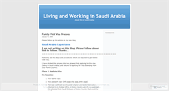 Desktop Screenshot of livinginsaudiarabia.wordpress.com