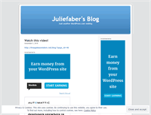 Tablet Screenshot of juliefaber.wordpress.com
