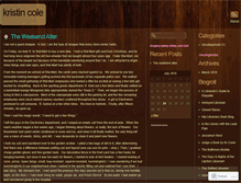 Tablet Screenshot of kristincole.wordpress.com