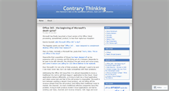 Desktop Screenshot of contrarythinking.wordpress.com
