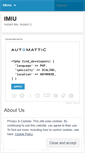Mobile Screenshot of imiu.wordpress.com