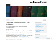 Tablet Screenshot of cedarparktexas.wordpress.com