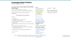 Desktop Screenshot of elowonganterbaru.wordpress.com