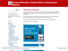 Tablet Screenshot of kansaseducation.wordpress.com