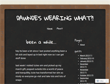 Tablet Screenshot of dawnde.wordpress.com