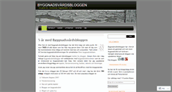 Desktop Screenshot of byggnadsvard.wordpress.com