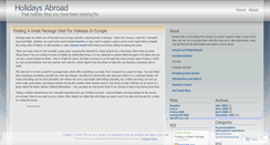 Desktop Screenshot of holidaysabroad.wordpress.com