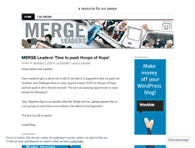 Tablet Screenshot of mergeleaders.wordpress.com