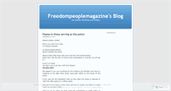 Desktop Screenshot of freedompeoplemagazine.wordpress.com