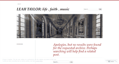 Desktop Screenshot of leahtaylorministries.wordpress.com