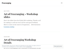 Tablet Screenshot of freeranging.wordpress.com